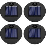Lot de 4 lampe solaire de rechange pour lantern 7cm, blanc chaud, remplacement de couvercles solaires, ...