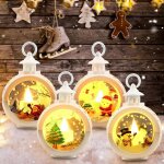 Lot de 4 lanterne de noel, lanternes de décoration de noël, lanterne decorative, lanterne boule à neige, ... Lot de 4 lanterne de noel, lanternes de décoration de noël, lanterne decorative, lanterne boule à neige, ...