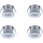 Lot de 4 mini spots led encastrables, 3 w, blanc chaud blanc