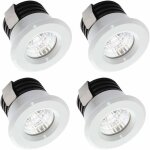 Lot de 4 mini spots led encastrables 3 w blanc chaud, mini spot led pour vitrine, �clairage de plaque ...
