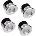 Lot de 4 mini spots led encastrables, 3 w, blanc chaud, pour vitrine, station d'int�rieur, �clairage ...