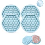 Lot de 4 moule � gla�on pe sans bpa 148 mini bacs � gla�ons ronds avec couvercle, diy r�utilisable pour ...