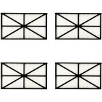 Lot de 4 panneaux filtres pour robot tiger shark rcx70101pak2 noir - choyclit