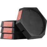 Lot de 4 patins pour cric de caravane camping - car en caoutchouc, stabilisateur de cric fixe de maniere ...