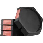 Lot de 4 patins pour cric de caravane camping - car en caoutchouc, stabilisateur de cric fixe de maniere ...