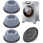 Lot de 4 pieds anti - vibrations pour machine � laver, patins universels anti - bruit