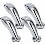 Lot de 4 pieds de canap� �pais en acier inoxydable chrom� pour meubles, armoires, lits, canap�s, chaises, ...