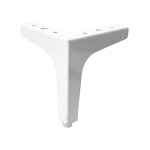 Lot de 4 pieds de canap en mtal de 10 cm, pieds de meubles de style contemporain (blanc)