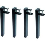 Lot de 4 pieds kangourou pour sommiers - métal et rectangulaires - idéal pour lits gigognes - cuens Lot de 4 pieds kangourou pour sommiers - métal et rectangulaires - idéal pour lits gigognes - cuens