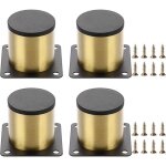 Lot de 4 pieds de meuble de 5 cm en acier inoxydable - pour chaises, table, armoire, bureau, canap, meubles ...