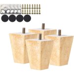 Lot de 4 pieds de meuble bois, 6 cm bois massif de canapé pieds avec plaque de montage et m8 vis pour ... Lot de 4 pieds de meuble bois, 6 cm bois massif de canapé pieds avec plaque de montage et m8 vis pour ...