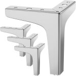 Lot de 4 pieds de meubles charge jusqu'� 800 kg, 10cm pied de table modernes en m�tal en forme de triangle, ...