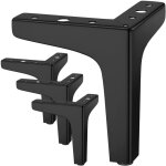 Lot de 4 pieds de meubles charge jusqu'� 800 kg, 13cm pied de table modernes en m�tal en forme de triangle, ...