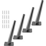 Lot de 4 pieds de meubles coniques en m�tal, style m�di�val, pour canap�s, armoires, tables, chaises, ...