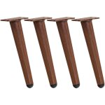 Clp - lot de 4 pieds de meuble marron fonc� 21 cm