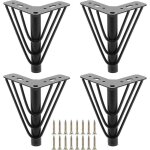 Lot de 4 pieds de meubles en m�tal de 15 cm de long, pieds triangulaires, pieds de remplacement robustes, ...