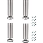 Lot de 4 pieds de meubles r�glables en acier inoxydable de 25 cm d'�paisseur pour meuble tv et canap� ...
