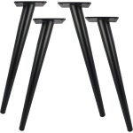 Lot de 4 pieds de table en métal de 30cm de longueur pour meubles modernes, commode, armoire, bureau, ... Lot de 4 pieds de table en métal de 30cm de longueur pour meubles modernes, commode, armoire, bureau, ...