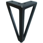 Lot de 4 pieds de table en m�tal noir - pieds de meubles interchangeables - pour table basse / tv / canap� ...