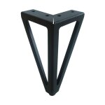 Lot de 4 pieds de table en mtal noir - pieds de meubles interchangeables - pour table basse / tv / canap ...