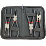 Lot de 4 pinces � circlips 6 pouce 150mm droite courbe interieur ext�rieure ensembles de pinces avec ...