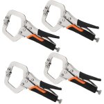 Lot de 4 pince � �tau soudage en m�tal, colliers de serrage en c de 15, 2 cm en m�tal avec vis r�glables ...