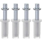 Paryou - lot de 4 pivots suprieurs  deux volets de 9, 5 mm  ressort pour porte accordon pliante