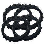 Lot de 4 pneus pour aspirateur robot irobot roomba (s�ries 500, 600, 700, 800, i7, s9).