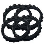 Lot de 4 pneus de rechange pour aspirateur robot irobot roomba (s�ries 500, 600, 700, 800, i7 et s9). ...