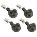 Lot de 4 poids de nappe en fonte noir en forme d'oiseau