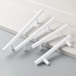 Lot de 4 poignee meuble blanc, �12mm poign�e de meuble boutons de portes cuisine blanc t poign�es placard ...