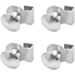 Lot de 4 poign�es de porte en verre - en acier inoxydable - sans per�age - pour vitrines en verre de ...