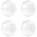 Lot de 4 poign�es de tiroir autocollantes en plastique boutons meubles en forme de fleur pour armoire ...
