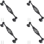 Lot de 4 poign�es de tiroir traditionnelles, poign�es de porte en forme de cage � oiseaux en m�tal, poign�e ...