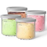 Lot de 4 pots � cr�me et couvercles pour distributeurs de cr�me ninja nc299 nc300 nc301, sans bpa, lavables ...