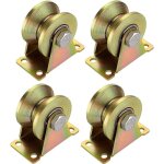 Lot de 4 poulies de levage - roues avec gorge v, capacit� de charge 210 kg, pour levage et mouflage sur ...