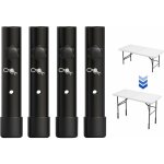 Lot de 4 rallonges de pieds de table pour tables pliantes pour pieds pliés et droits, rehausseurs de ... Lot de 4 rallonges de pieds de table pour tables pliantes pour pieds pliés et droits, rehausseurs de ...