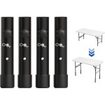 Lot de 4 rallonges de pieds de table pour tables pliantes pour pieds pli�s et droits, rehausseurs de ...