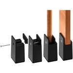 Lot de 4 rehausseurs de chaise r�glables de 0 � 38mm - rehausseurs de meubles de 10cm avec vis de fixation ...