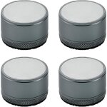 Lot de 4 rehausseurs m�tal r�glables gris hauteur 2, 7 - 4 cm diam�tre 40 mm chaise table canap�