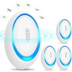 Lot de 4 r�pulsifs � ultrasons pour souris pour repousser les rats, les araign�es, les moustiques, les ...