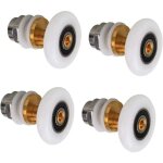 Lot de 4 roulettes 25 mm pour cabine douche et porte coulissante accessoires salle de bain
