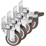 Lot de 4 roulettes pivotantes 50mm, 100kg roulettes pour meubles, type l roue pour meuble avec frein ...