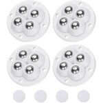 Lot de 4 roulettes pivotantes autocollantes, rotation � 360 degr�s, universelles, pour meubles, poubelles ...