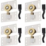 Lot de 4 roulettes de porte coulissante en acier inoxydable pour armoires, armoires, fen�tres, quincaillerie ...