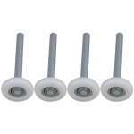 Aiperq - lot de 4 roulettes de porte de garage en nylon  roulement  billes scell avec tige de 115 ...