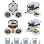 Lot de 4 roulettes de rechange pour portes de douche coulissantes de 23 mm, pour portes de douche en ...