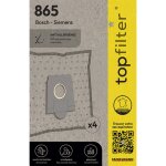 Lot de 4 sacs aspirateur pour bosch topfilter premium