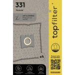 Lot de 4 sacs aspirateur pour hoover topfilter premium