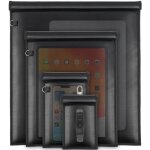 Lot de 4 sacs faraday, grande cage faraday pour ordinateurs portables, tablettes, t�l�phones et cl�s ...